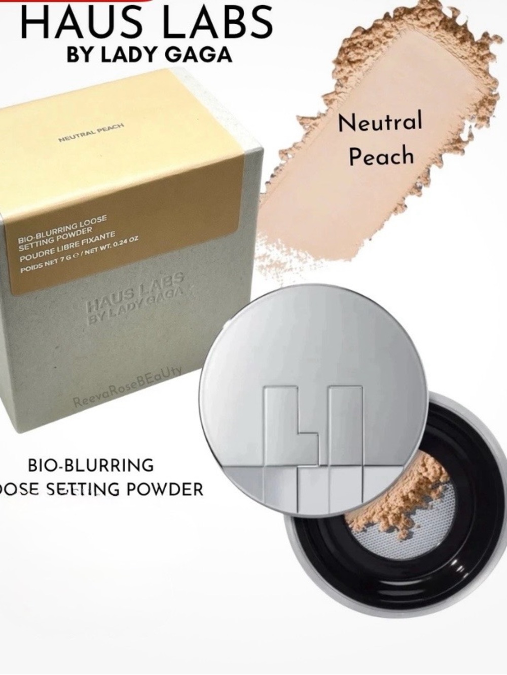 Haus Labs By Lady Gaga Neutral Peach Loose Setting Powder - new and sealed!